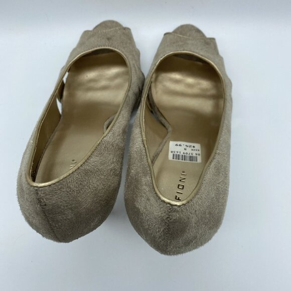 Fioni Taupe Kardin 63709-04 Women's Open Toe Suede Size 8 - Picture 4 of 12